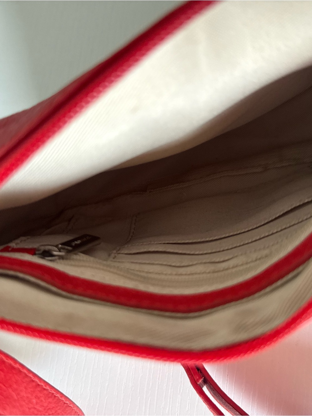 Danier Genuine Leather Red Crossbody Bag - Picture 7 of 9